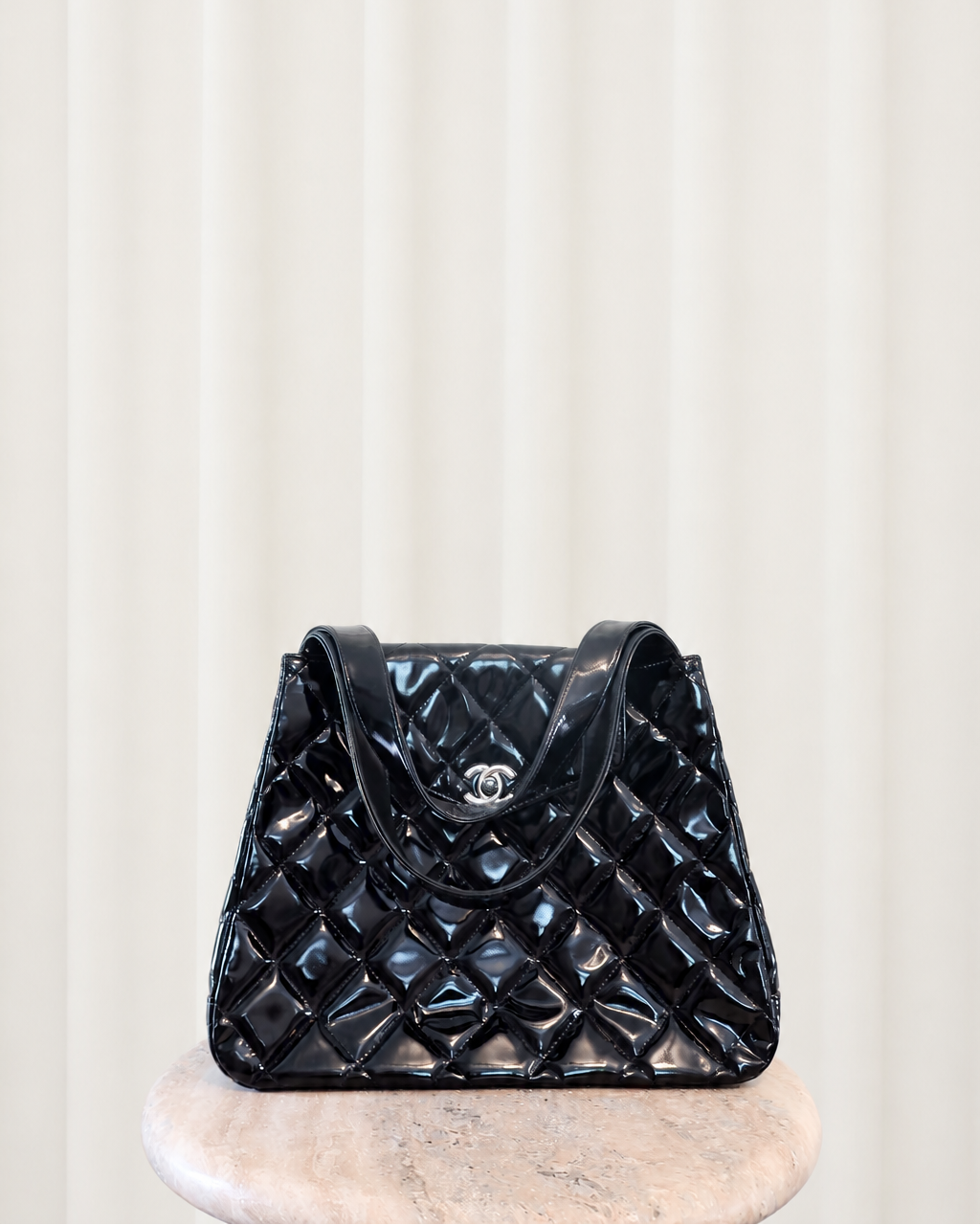 Vintage Chanel Quilted CC Turnlock Bag