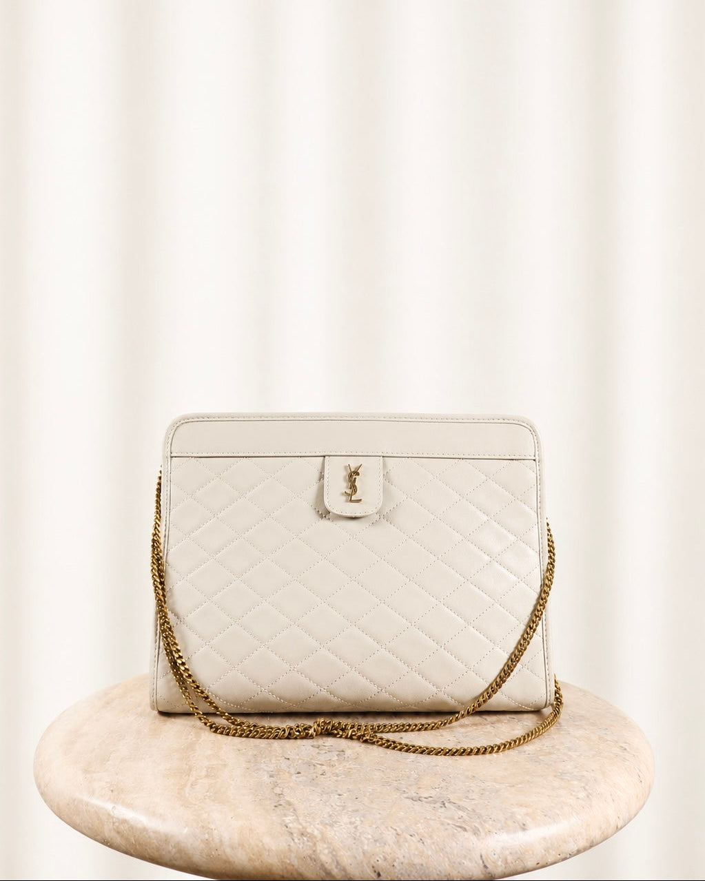 YSL Baby Victoire Quilted Clutch Bag