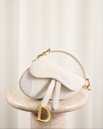 CD Mini Oblique Jacquard Saddle Bag