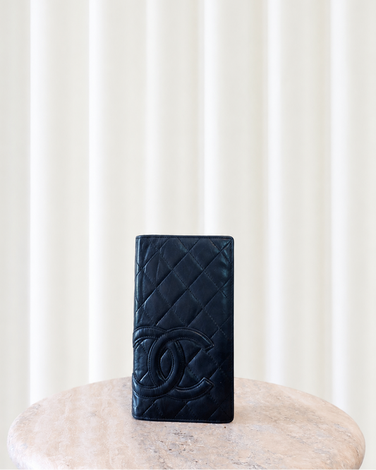 '08- '09 Chanel Cambon Black Wallet