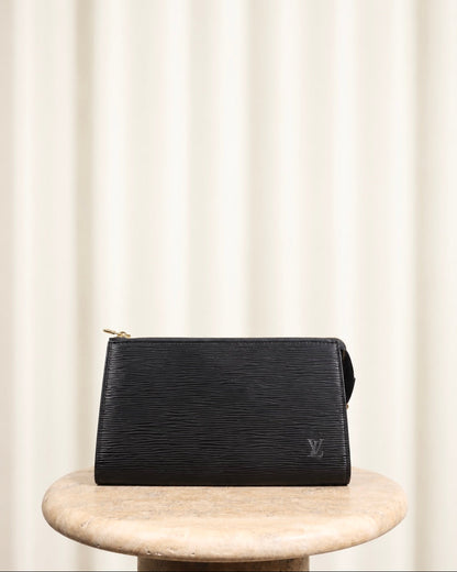 LV Black Epi Leather Pochette