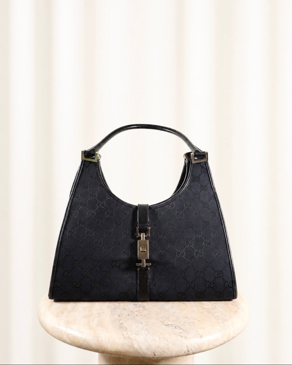 Vintage Gucci Jackie Black Canvas