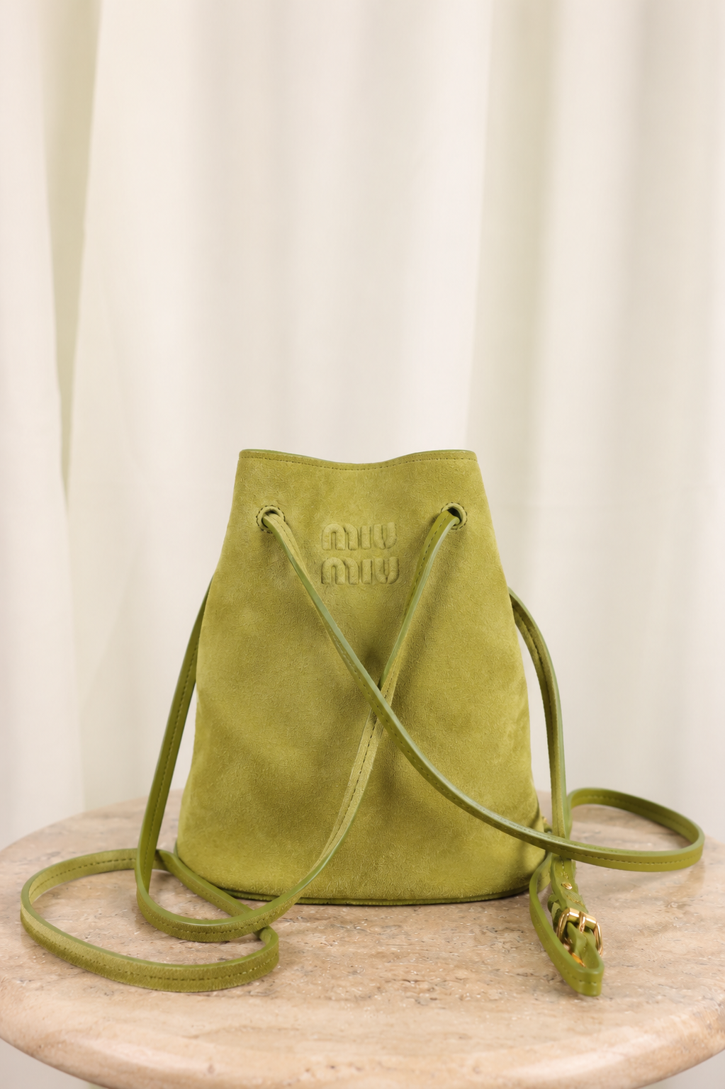 Miu Miu Suede Bucket Bag