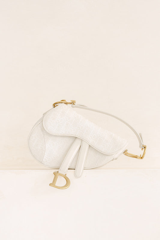 CD Mini Oblique Jacquard Saddle Bag