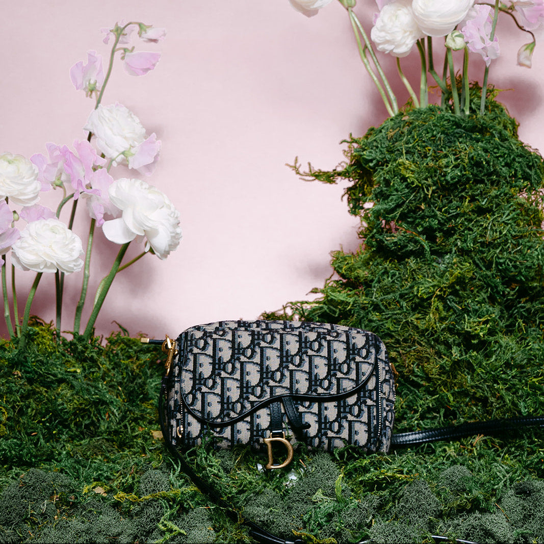 Christian Dior Navy Oblique Crossbody