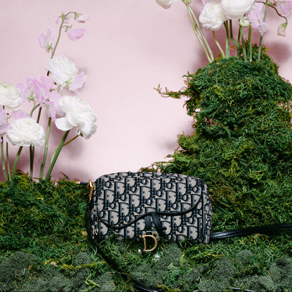 Christian Dior Navy Oblique Crossbody