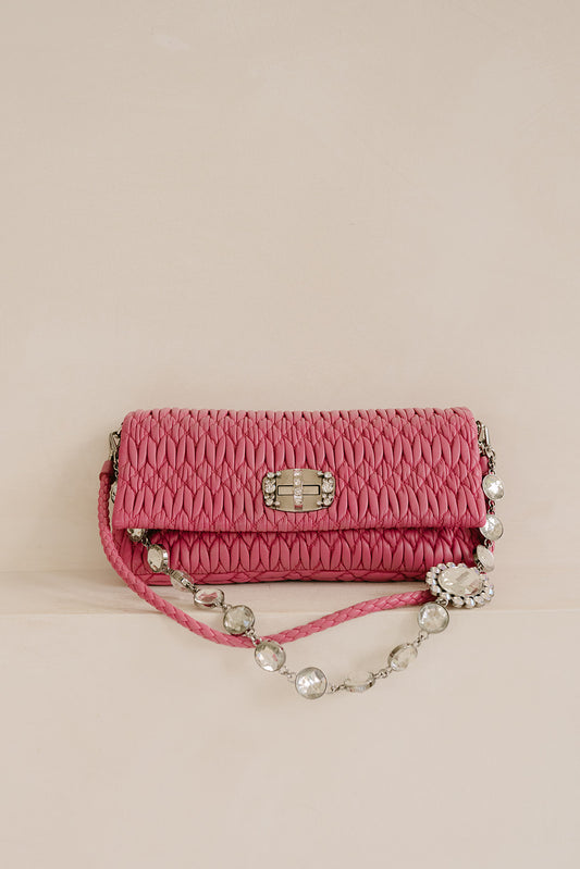 Miu Miu Matelassé Napa Leather Shoulder Bag