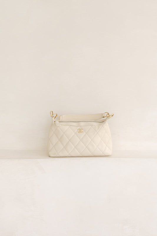 Chanel Vintage Mini Calfskin Wild Stitch Hobo