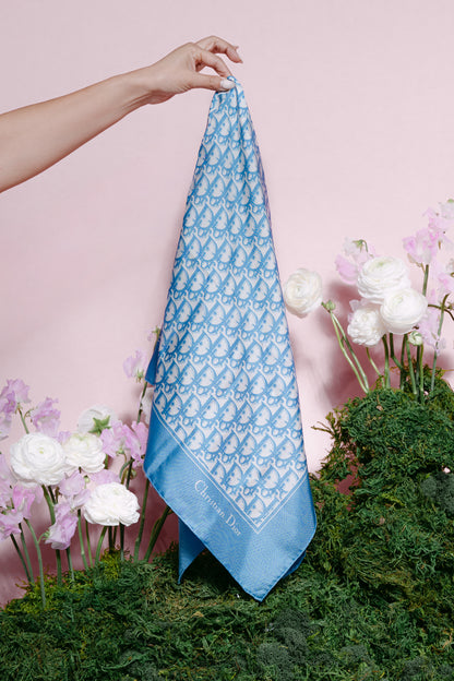 Christian Dior Silk Blue Scarf