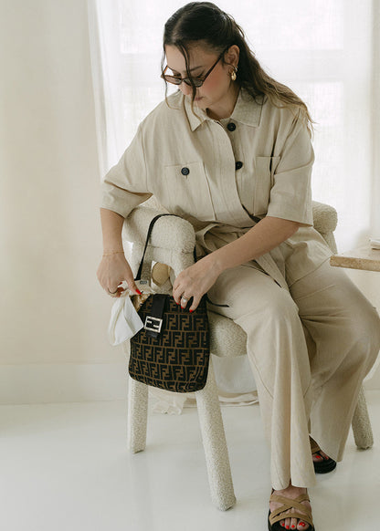 Vintage Fendi Zucca Shoulder Bag