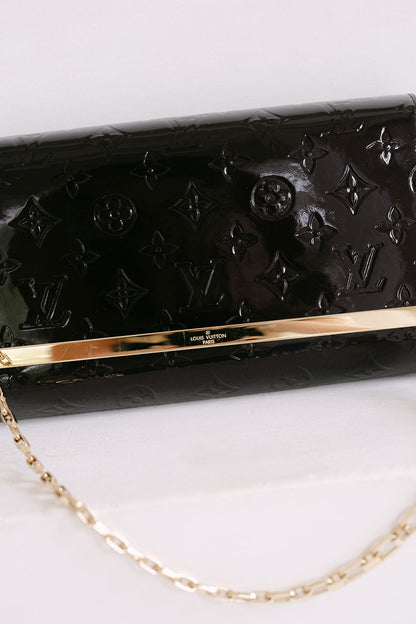 LV Vernis Amarante Ana Clutch