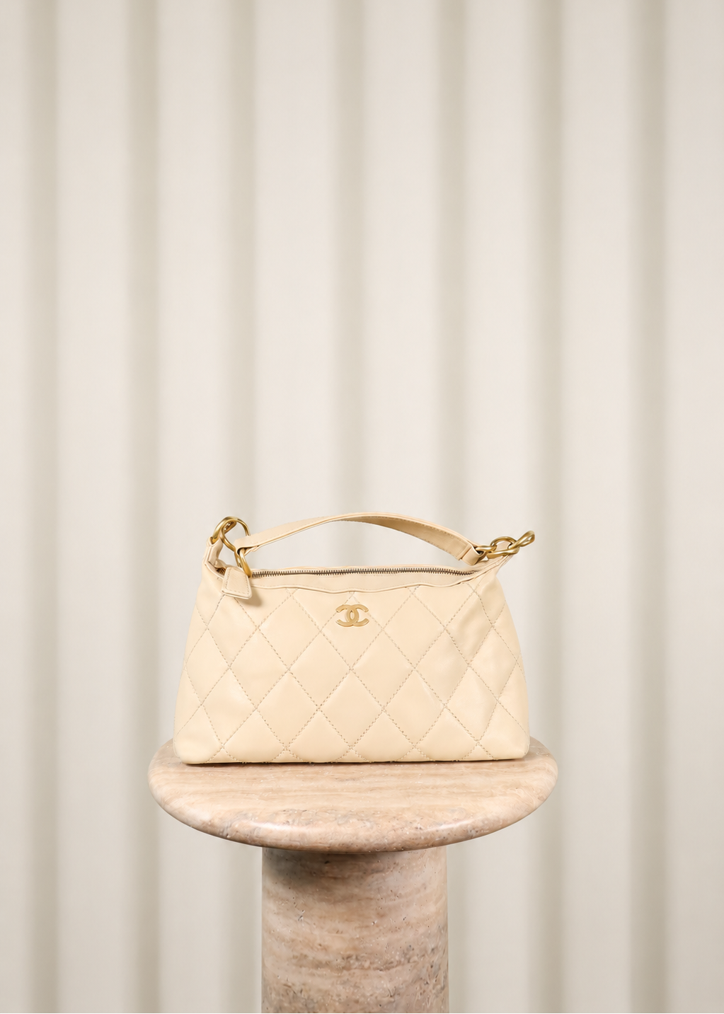Chanel Vintage Mini Calfskin Wild Stitch Hobo