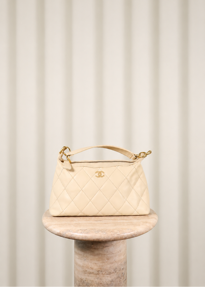 Chanel Vintage Mini Calfskin Wild Stitch Hobo