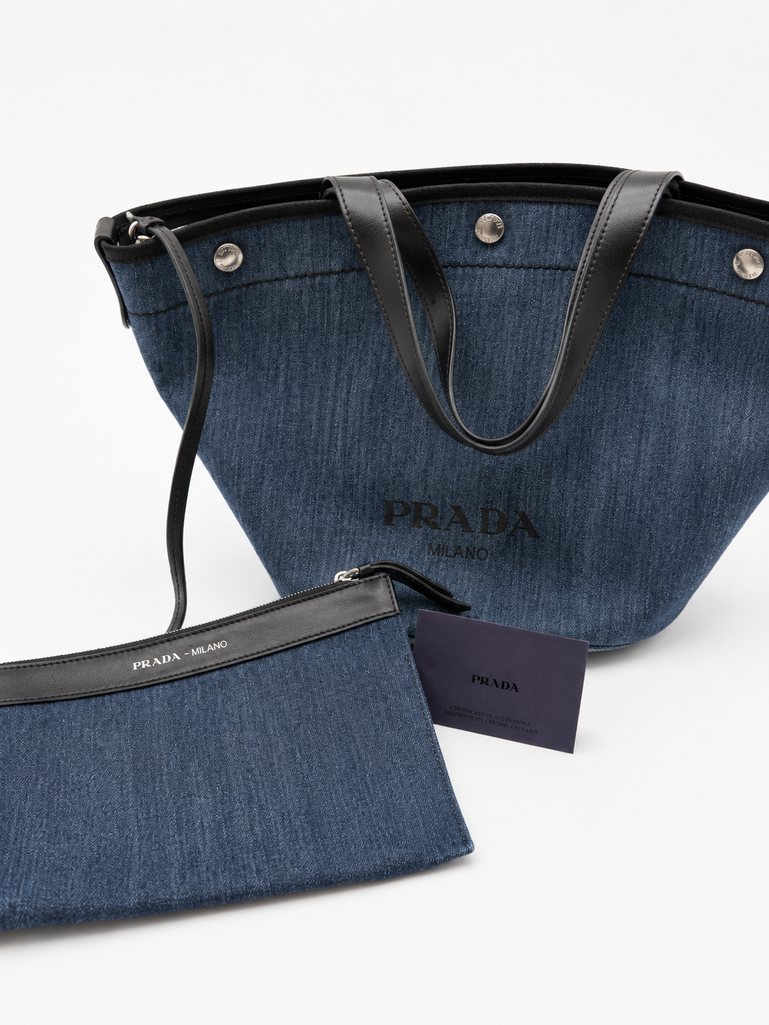 Prada Denim Tote Bag