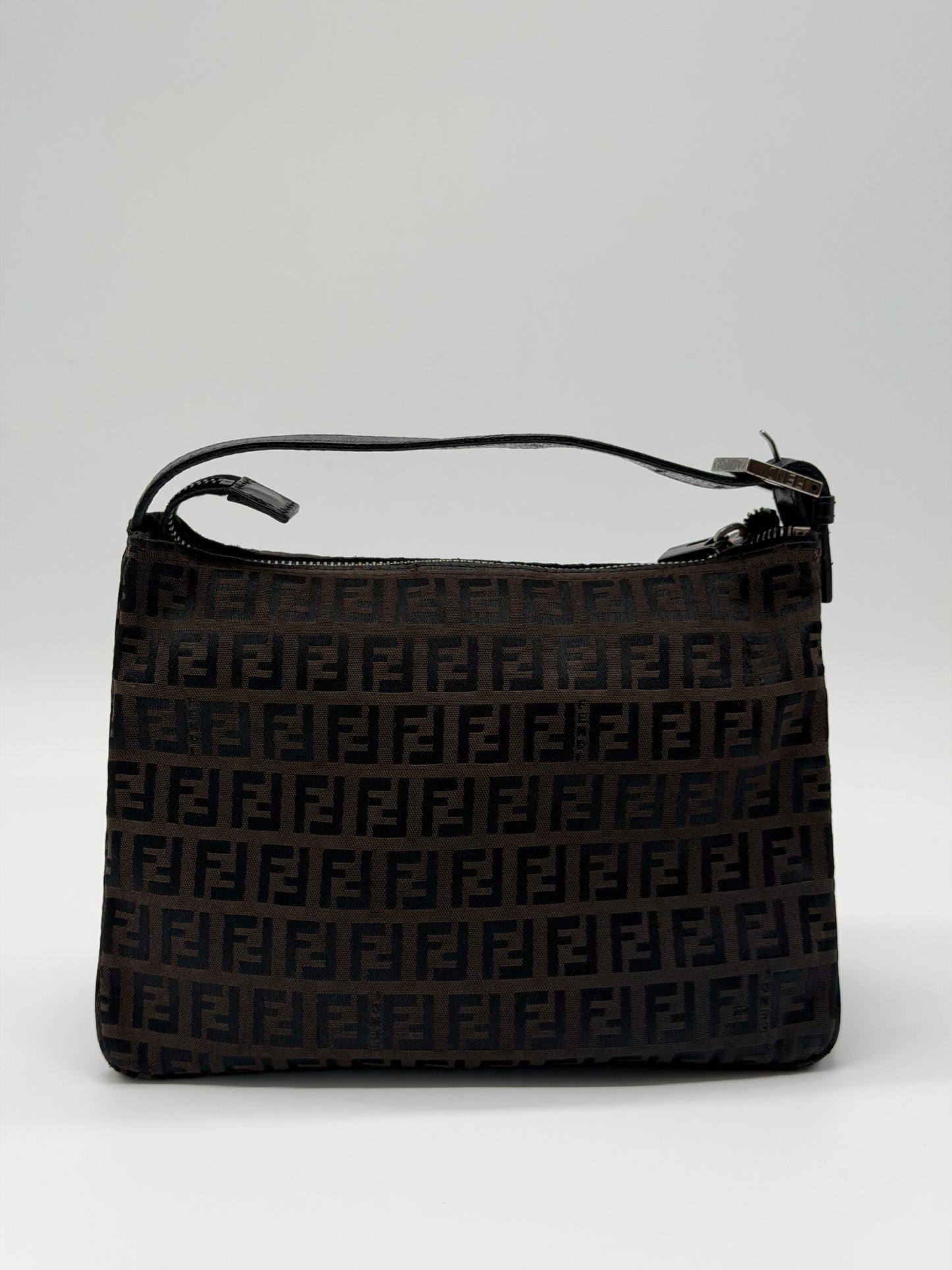 Fendi Zucchino Canvas Shoulder Bag