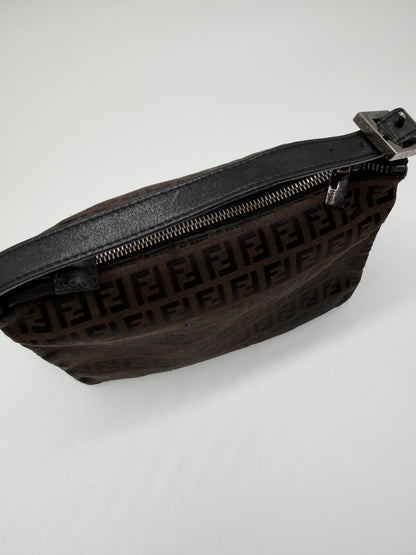 Fendi Zucchino Canvas Shoulder Bag