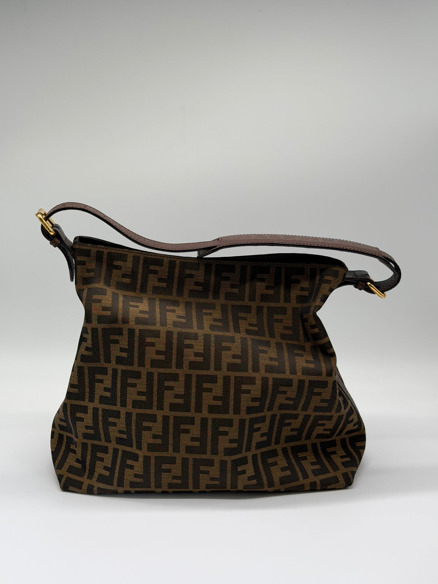 Fendi brown Zucca Canvas Hobo Bag