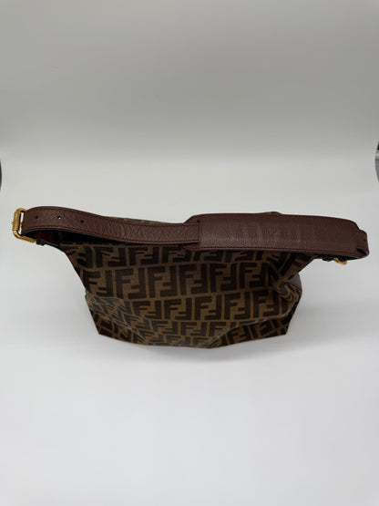 Fendi brown Zucca Canvas Hobo Bag