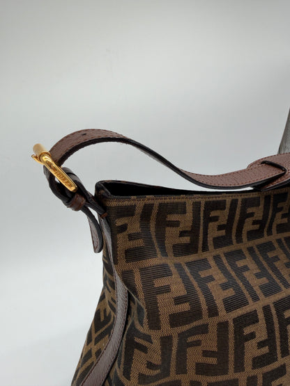 Fendi brown Zucca Canvas Hobo Bag
