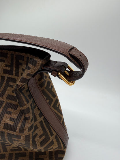Fendi brown Zucca Canvas Hobo Bag