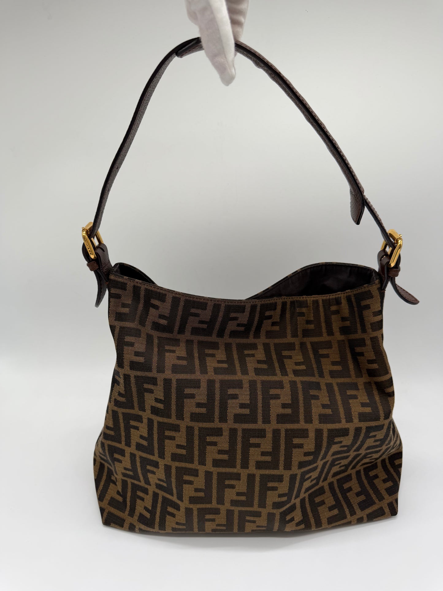 Fendi brown Zucca Canvas Hobo Bag