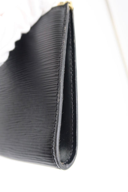 LV Black Epi Leather Pochette