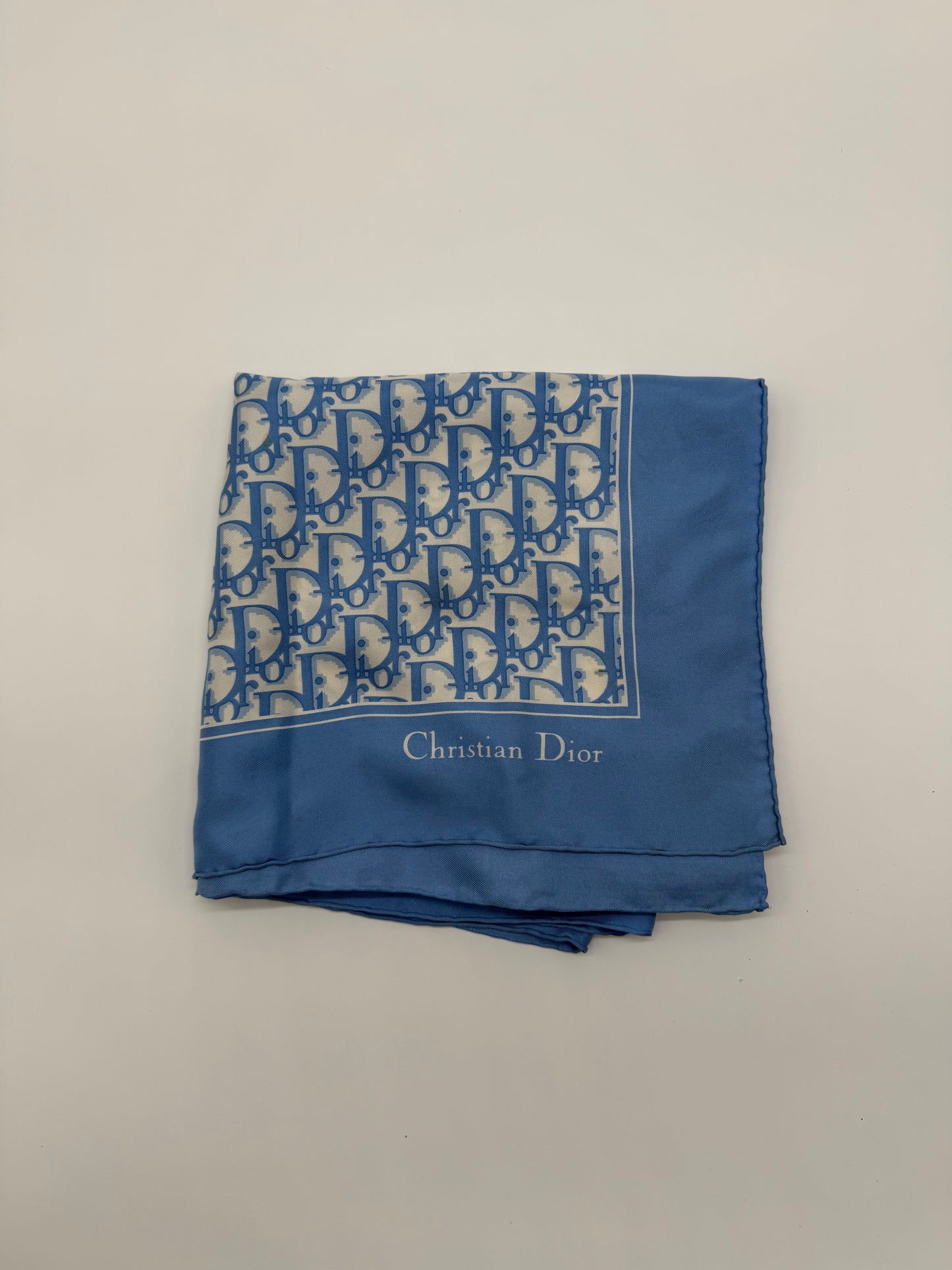 Christian Dior Silk Blue Scarf
