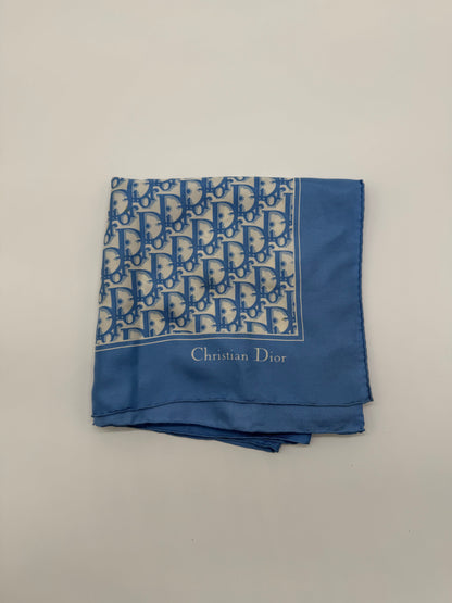 Christian Dior Silk Blue Scarf