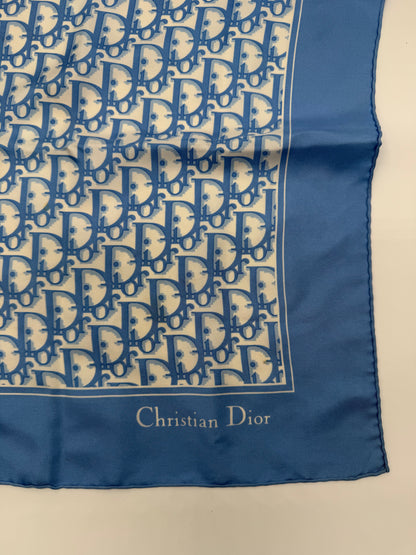 Christian Dior Silk Blue Scarf