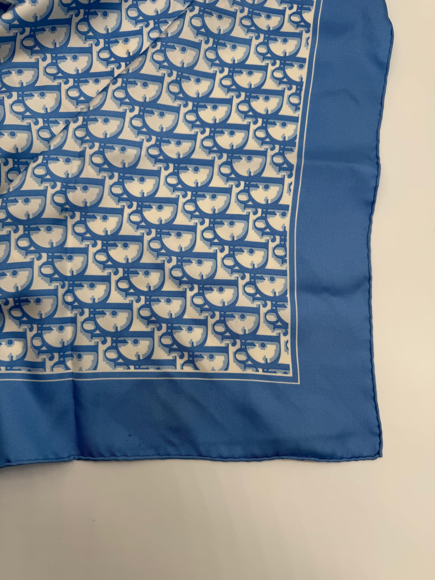 Christian Dior Silk Blue Scarf