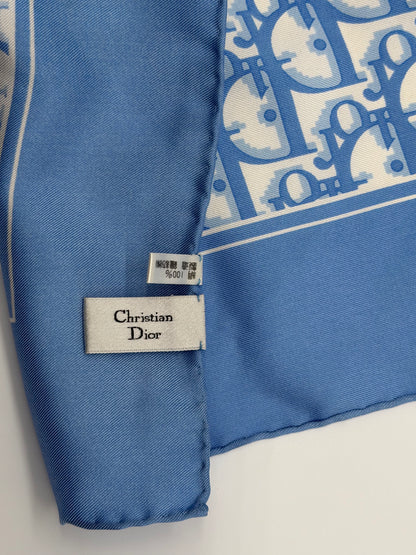 Christian Dior Silk Blue Scarf