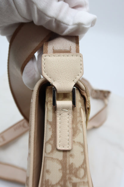 Vintage Christian Dior Trotter Beige Shoulder Bag