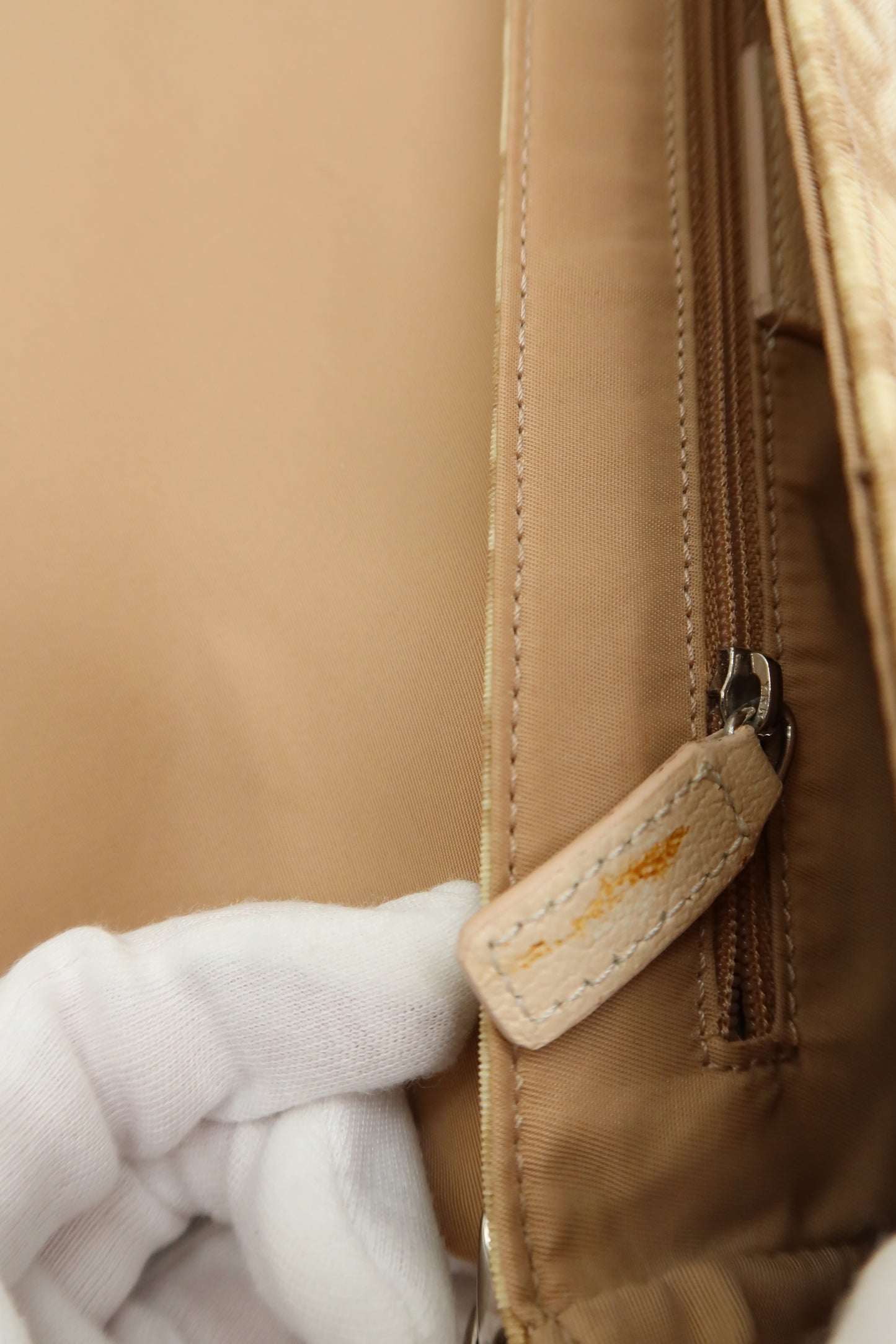 Vintage Christian Dior Trotter Beige Shoulder Bag