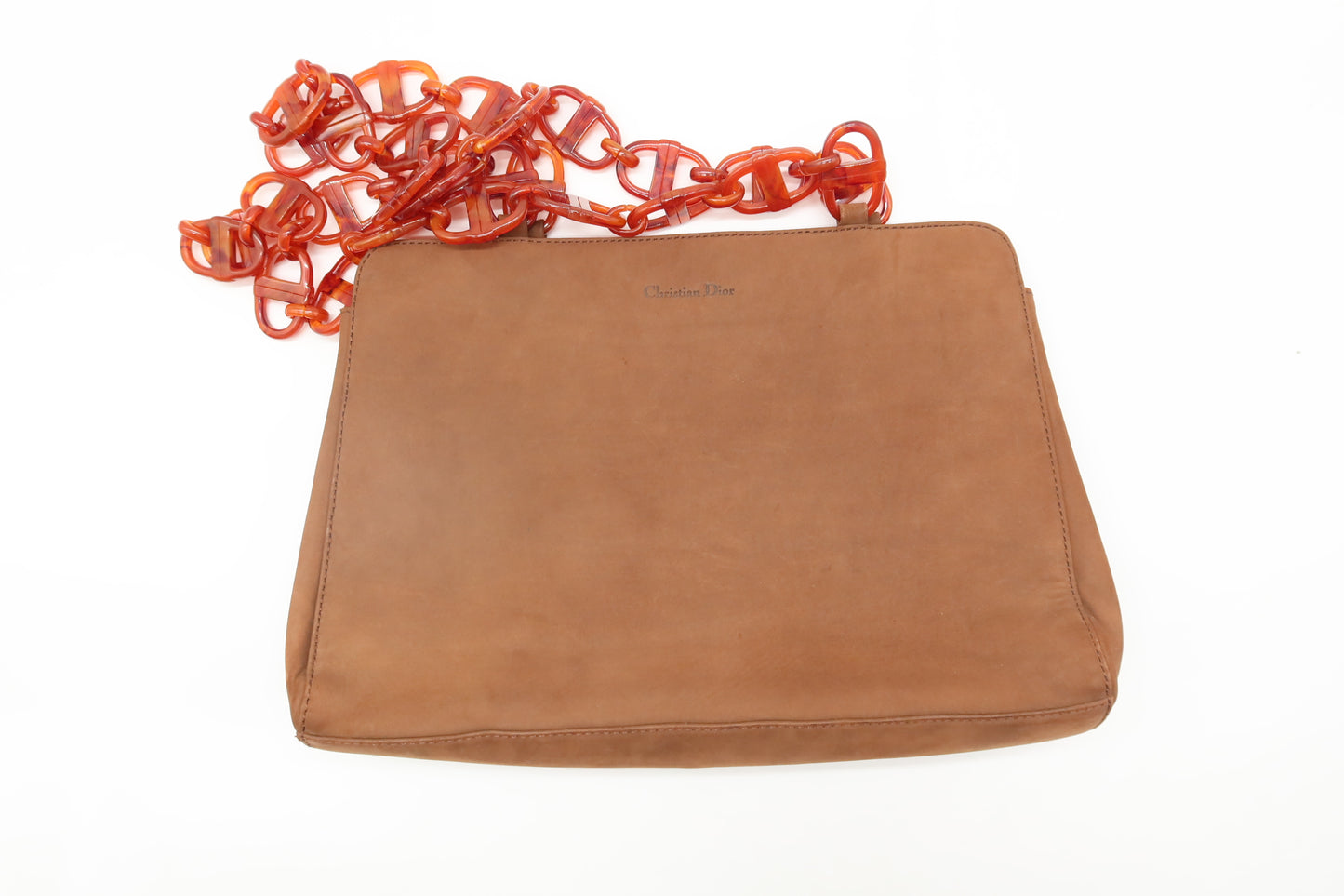 Christian Dior Brown Suede Vintage Shoulder Bag