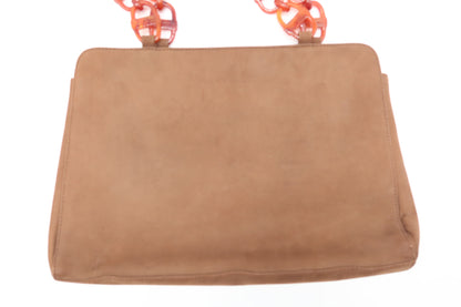Christian Dior Brown Suede Vintage Shoulder Bag
