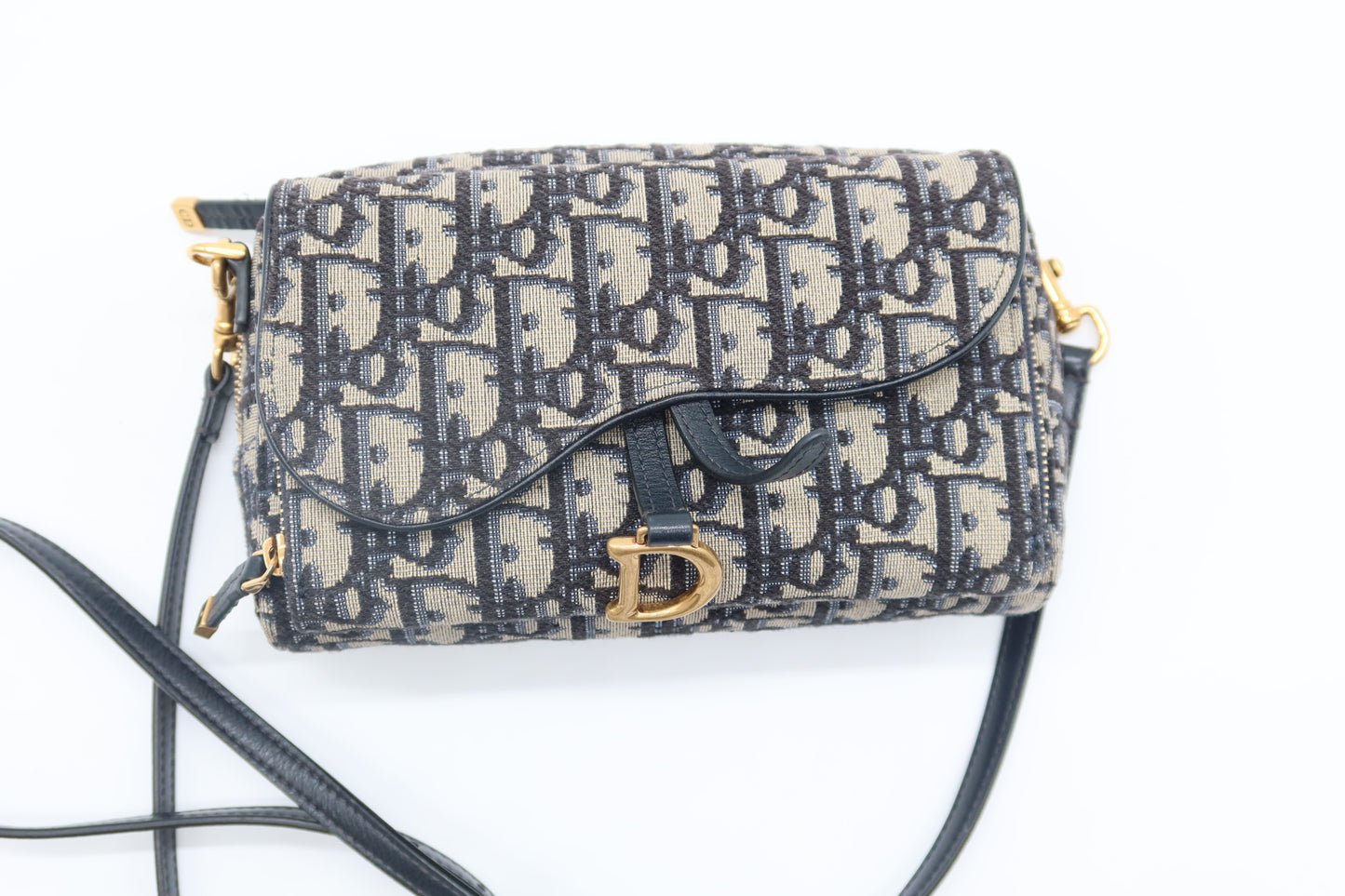 Christian Dior Navy Oblique Crossbody