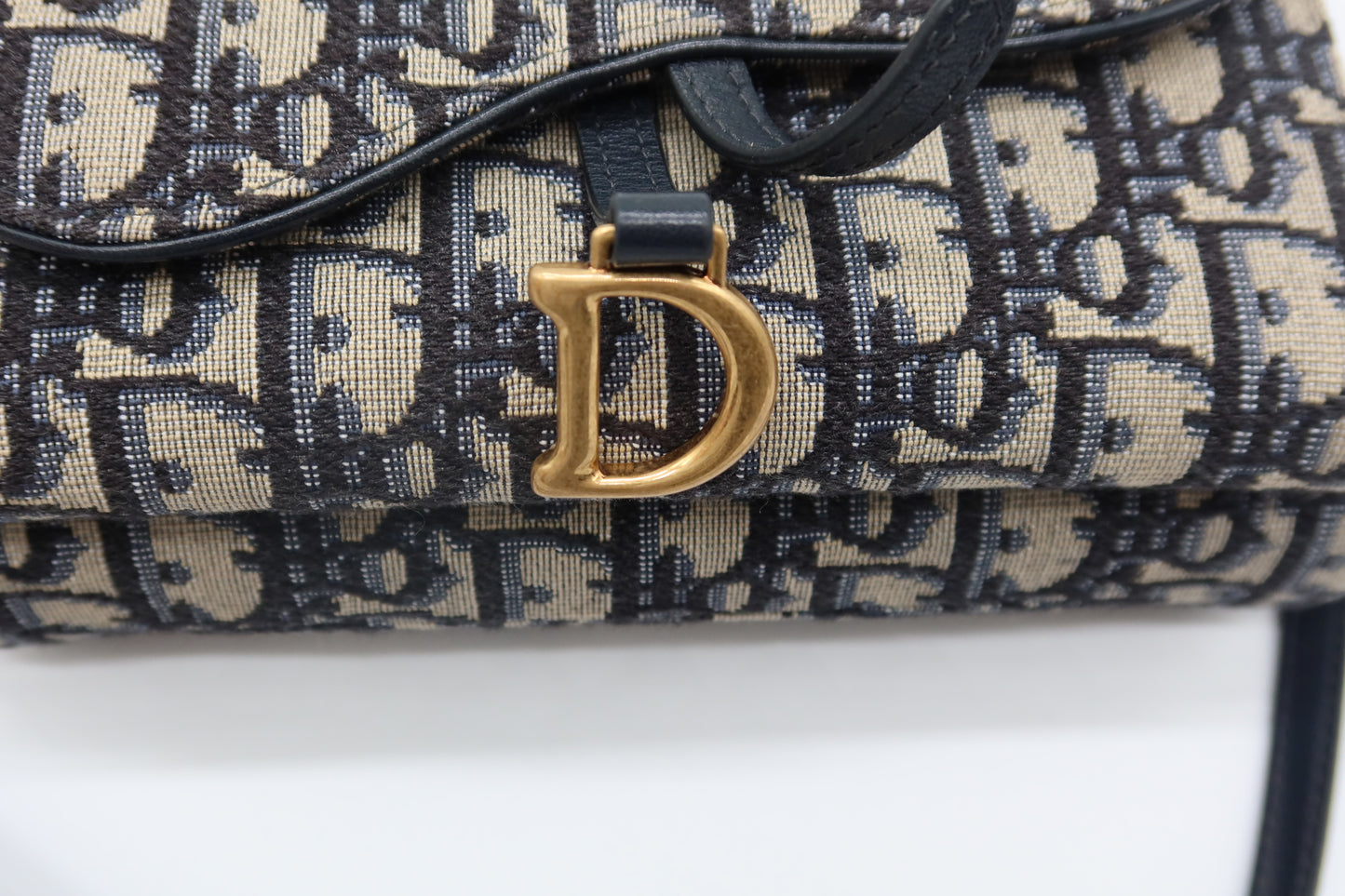 Christian Dior Navy Oblique Crossbody