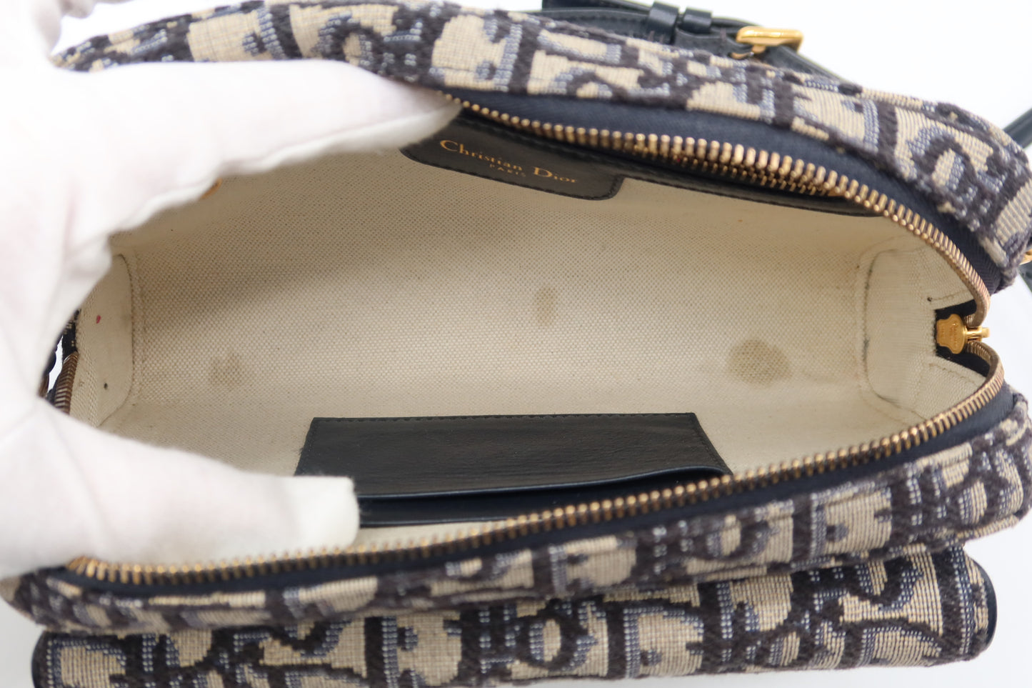 Christian Dior Navy Oblique Crossbody