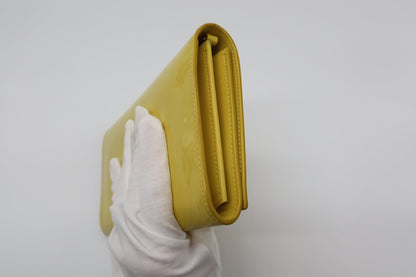YSL Patent Leather Yellow Clutch