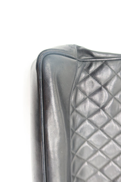 '91-'94 Chanel Quilted Black Tote in Lambskin Leather