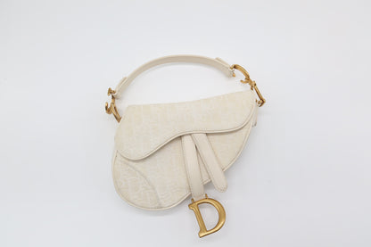CD Mini Oblique Jacquard Saddle Bag
