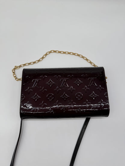 LV Vernis Amarante Ana Clutch