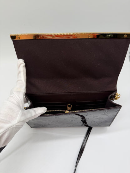 LV Vernis Amarante Ana Clutch
