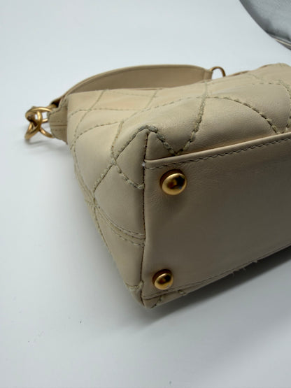 Chanel Vintage Mini Calfskin Wild Stitch Hobo