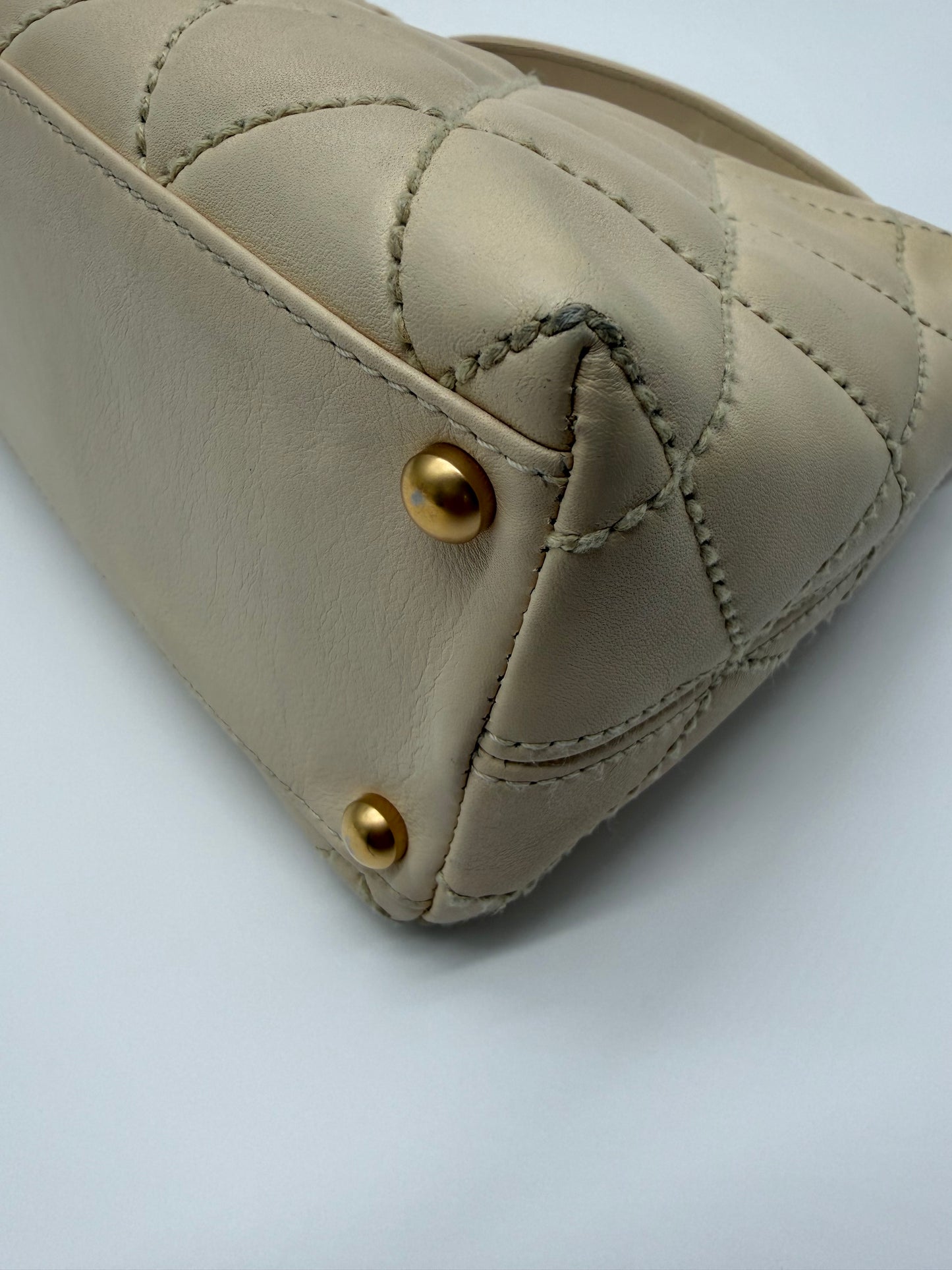 Chanel Vintage Mini Calfskin Wild Stitch Hobo