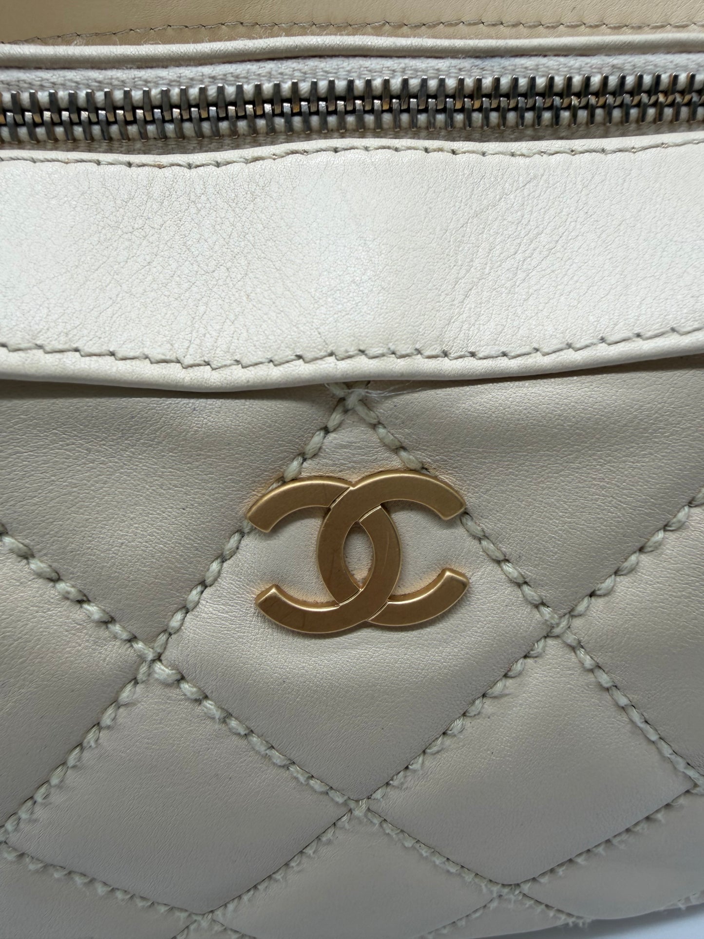 Chanel Vintage Mini Calfskin Wild Stitch Hobo