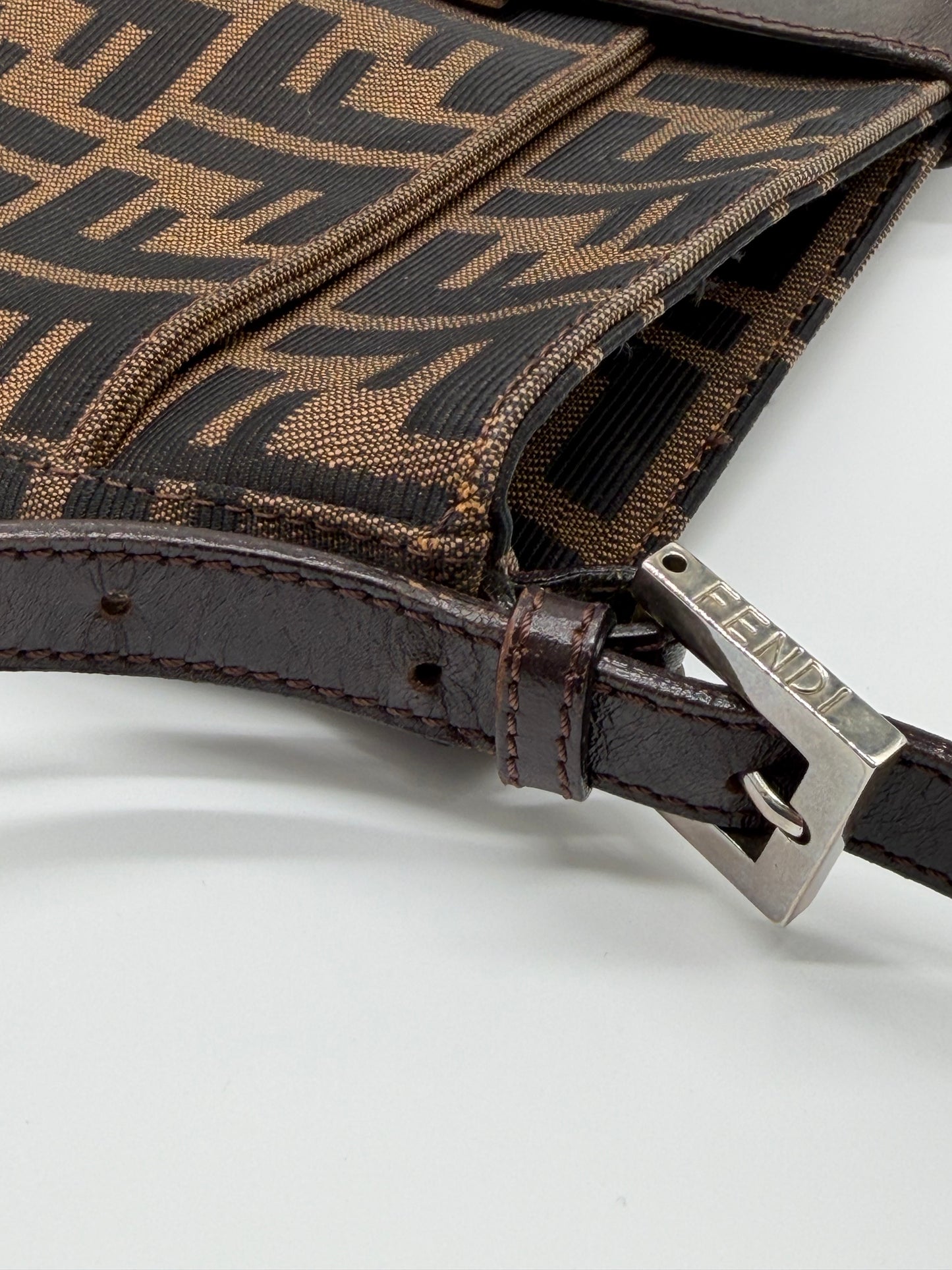 Vintage Fendi Zucca Shoulder Bag