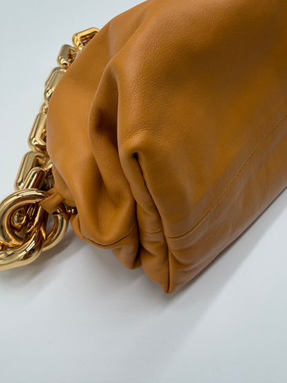 Bottega Veneta Gold Leather Chain Pouch