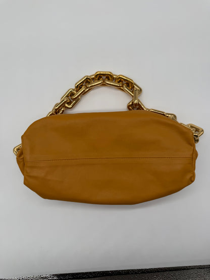 Bottega Veneta Gold Leather Chain Pouch