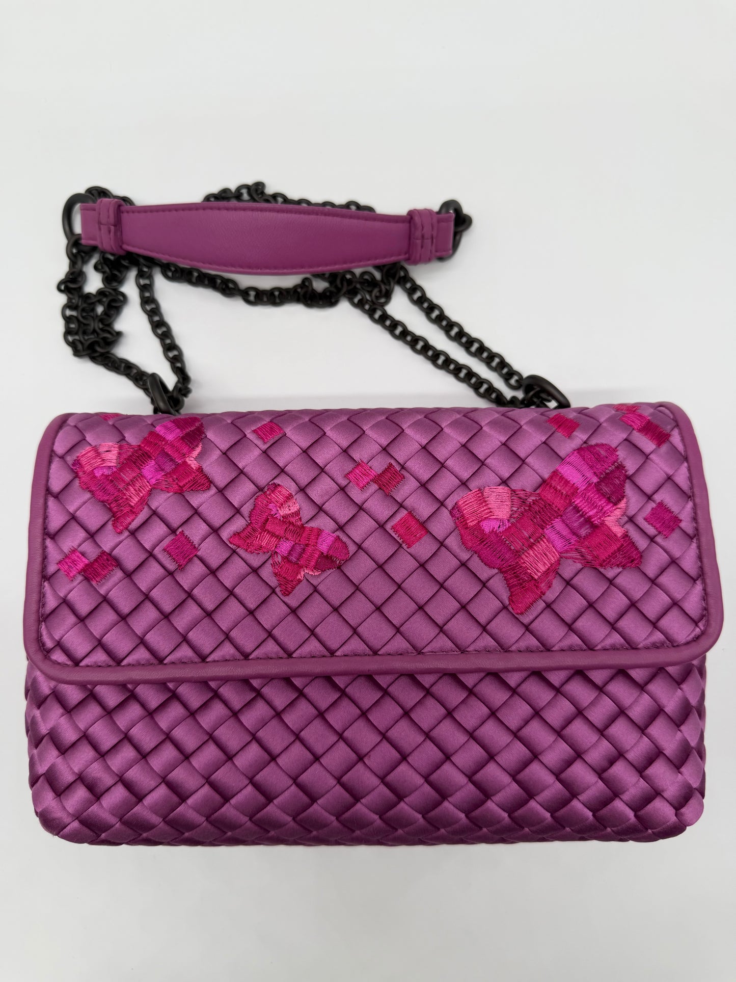 Bottega Veneta Satin Olimpia Butterfly Shoulder Bag